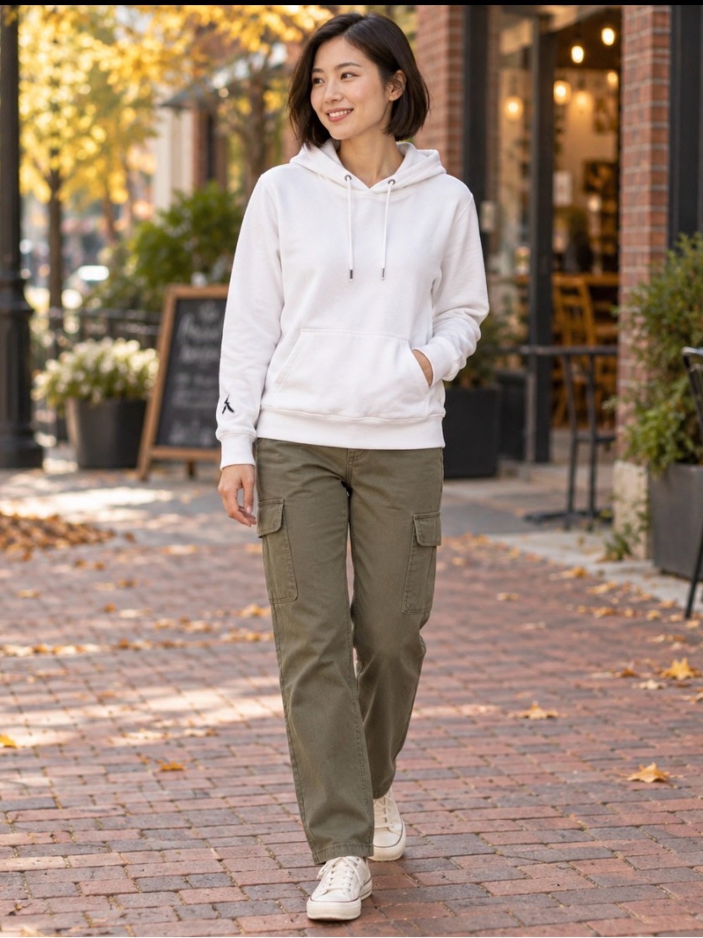 American Eagle Outfitters White Hoodie Sweatshirt